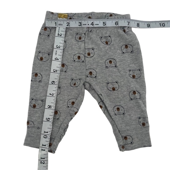 Carter’s Gray Bear Print Joggers Size 3 Months - Picture 4 of 5